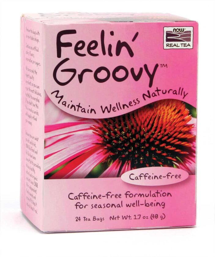 During lunch, I like to treat myself to a glass of NOW Foods’ Feelin’ Groovy, a slightly tart blend that makes a perfect pick-me-up. It tastes great over ice and is enriched with a variety of health-benefiting herbs including hibiscus, peppermint, echinacea, ginger and stevia. Recent studies show that Hibiscus sabdariffa is loaded with antioxidants and vitamin C and has the potential to lower blood pressure. - Gina DeBacker, Assistant Editor